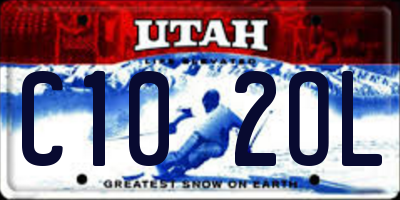 UT license plate C102OL