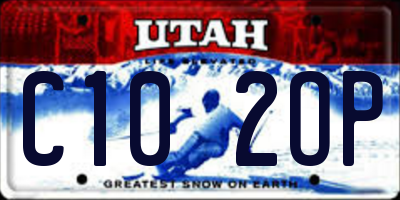 UT license plate C102OP