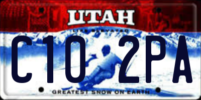 UT license plate C102PA