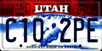 UT license plate C102PE