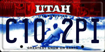 UT license plate C102PI