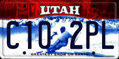 UT license plate C102PL