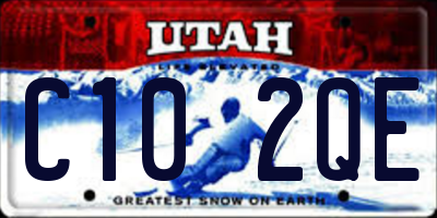 UT license plate C102QE