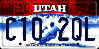 UT license plate C102QL
