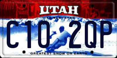 UT license plate C102QP
