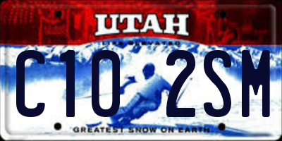 UT license plate C102SM