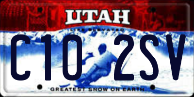 UT license plate C102SV