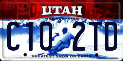 UT license plate C102TD