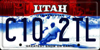 UT license plate C102TL