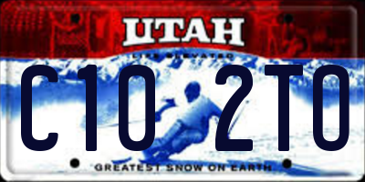 UT license plate C102TO