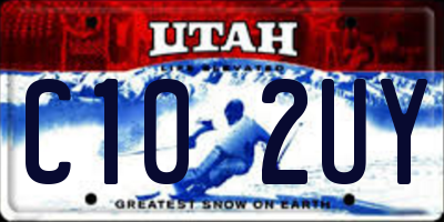 UT license plate C102UY