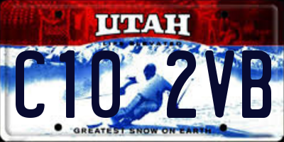 UT license plate C102VB