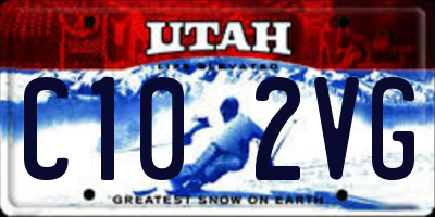 UT license plate C102VG