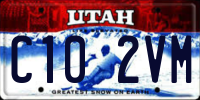 UT license plate C102VM