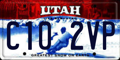UT license plate C102VP