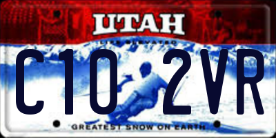 UT license plate C102VR