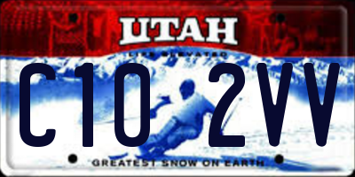 UT license plate C102VV