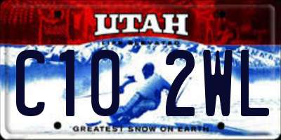 UT license plate C102WL