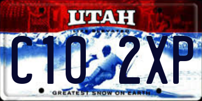 UT license plate C102XP