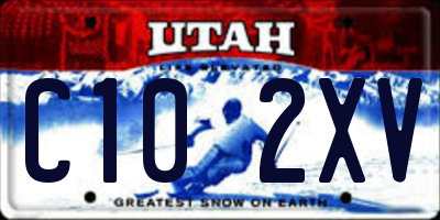 UT license plate C102XV