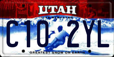 UT license plate C102YL