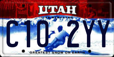 UT license plate C102YY