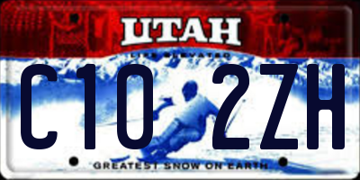 UT license plate C102ZH