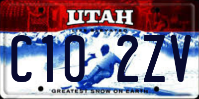 UT license plate C102ZV