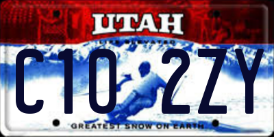 UT license plate C102ZY
