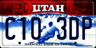 UT license plate C103DP