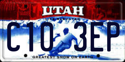 UT license plate C103EP