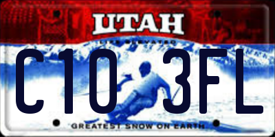UT license plate C103FL