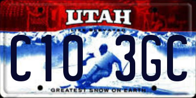 UT license plate C103GC