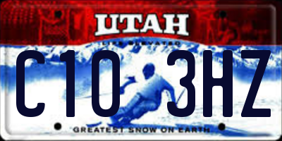 UT license plate C103HZ