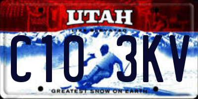 UT license plate C103KV