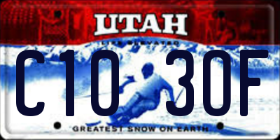 UT license plate C103OF