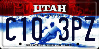 UT license plate C103PZ