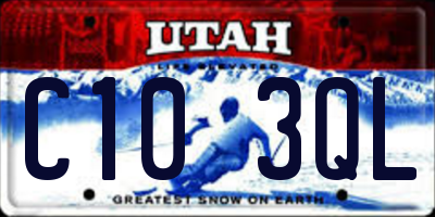 UT license plate C103QL