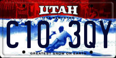 UT license plate C103QY