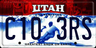 UT license plate C103RS