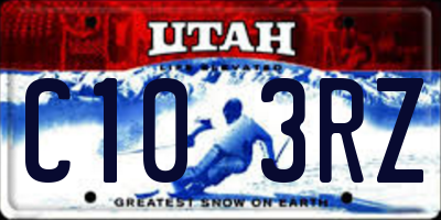 UT license plate C103RZ
