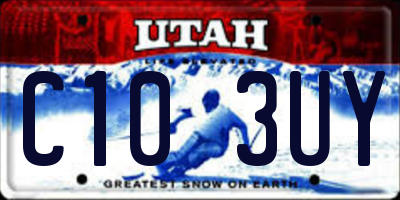 UT license plate C103UY