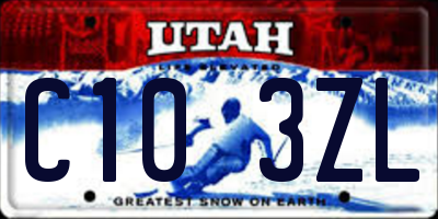 UT license plate C103ZL