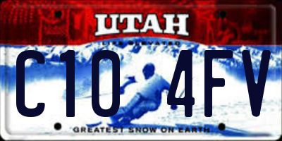 UT license plate C104FV
