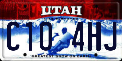 UT license plate C104HJ