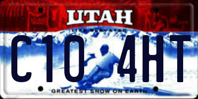 UT license plate C104HT