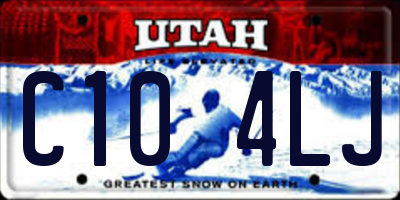 UT license plate C104LJ