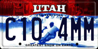 UT license plate C104MM