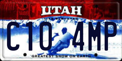 UT license plate C104MP