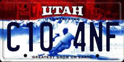 UT license plate C104NF